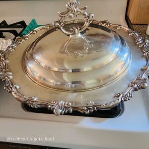 Elegant Silver Plated Serving Dish